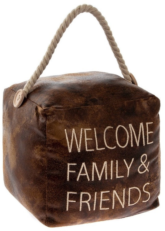 Faux Leather Door Stop